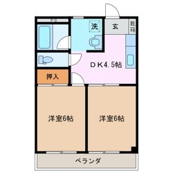 エミュＨＩＲＡＴＡの物件間取画像